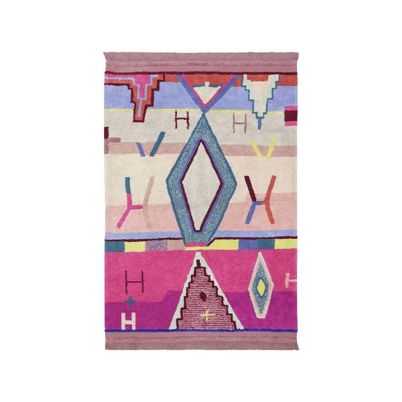 WASHABLE RUG 1001 NIGHTS|140 x 200 cm|Natural-Fuchsia