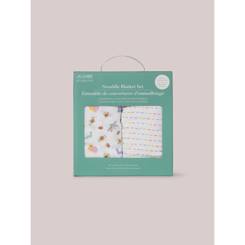 2-Pack Square Swaddle Blanket Set – Love Bug