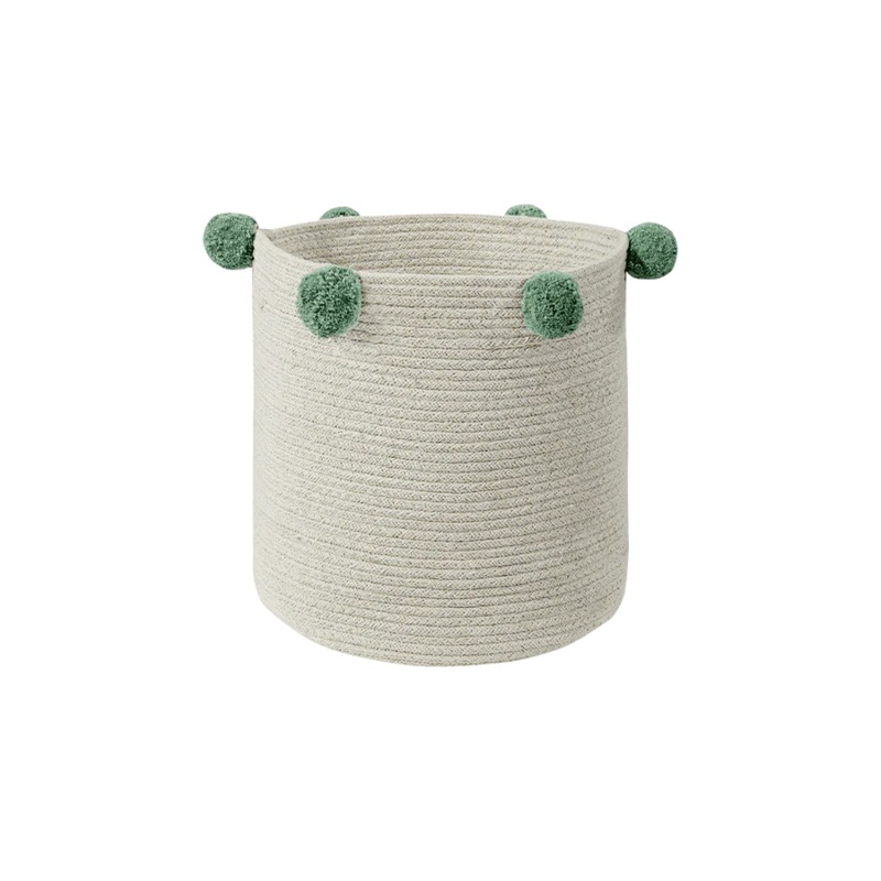 BASKET BUBBLY NATURAL-GREEN|30 x 30 cm|NATURAL-GREEN
