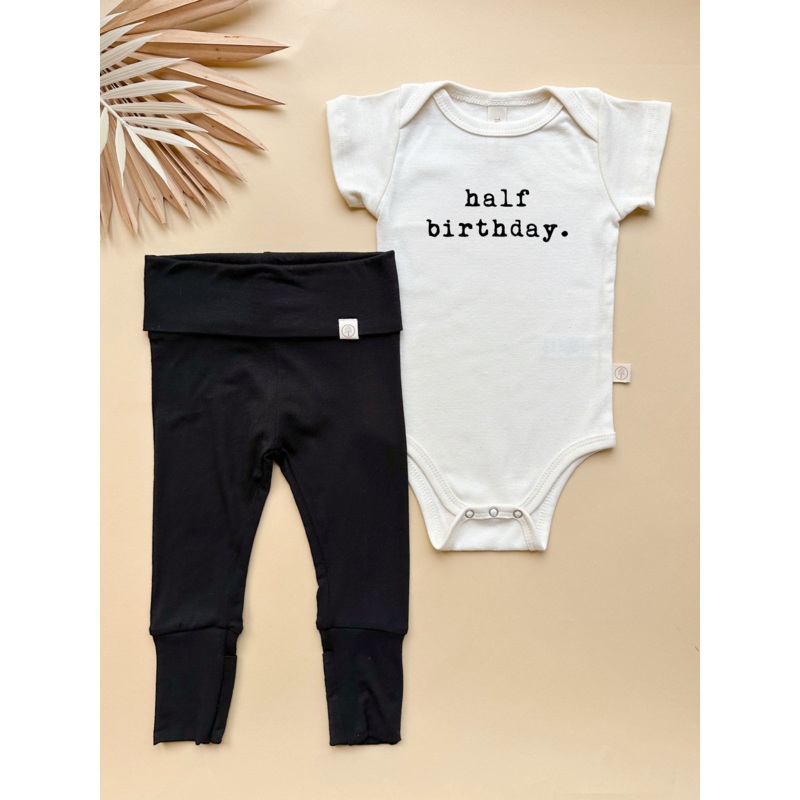 Half Birthday – Black Leggings Outfit Set Bundle