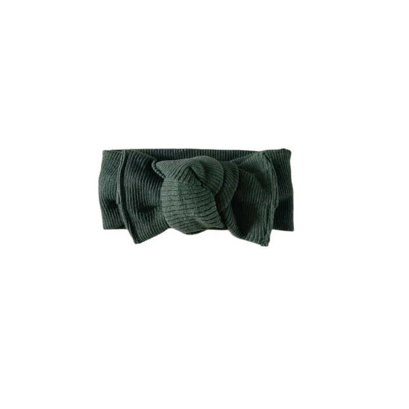 Ribbed Headband | Green|One Size