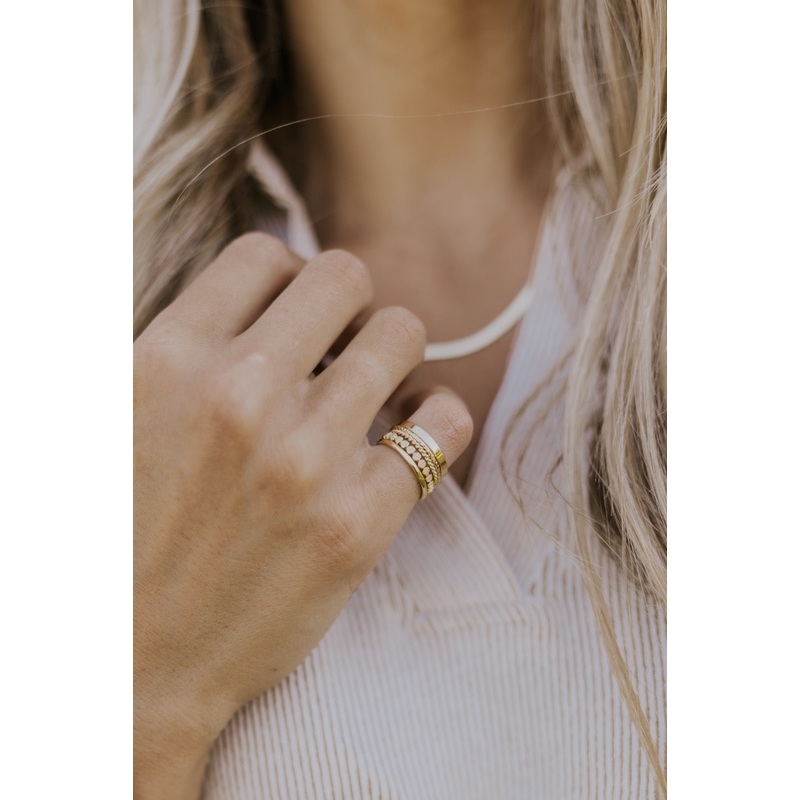 ROOLEE Keller Ring Stack|Gold|6|7|8