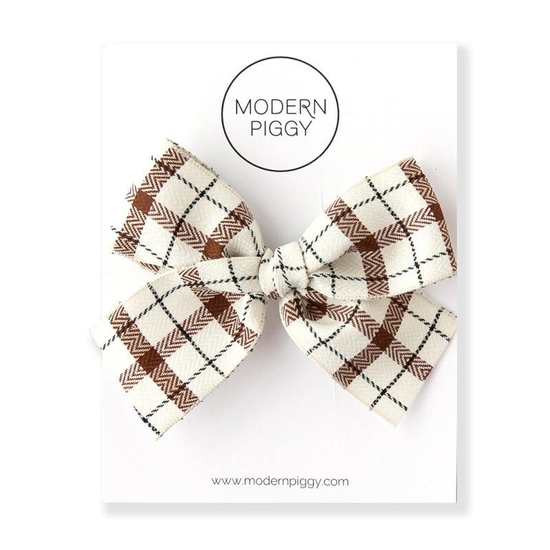 Schoolgirl Plaid | Ribbon Bow|Alligator Clip|Nylon Headband