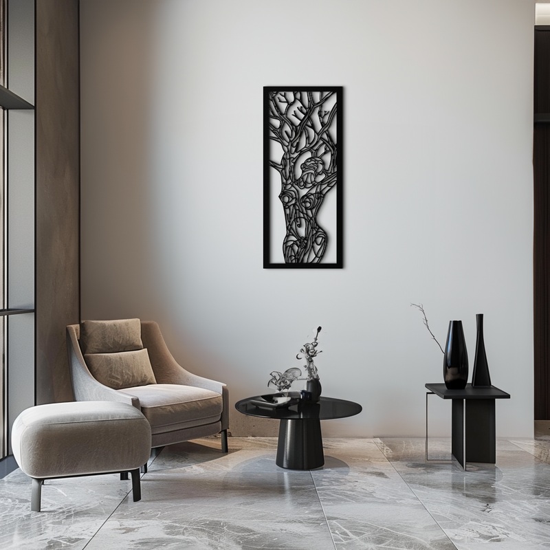 Tree of Life Metal Wall Art  Abstract Feminine Design – KAF138