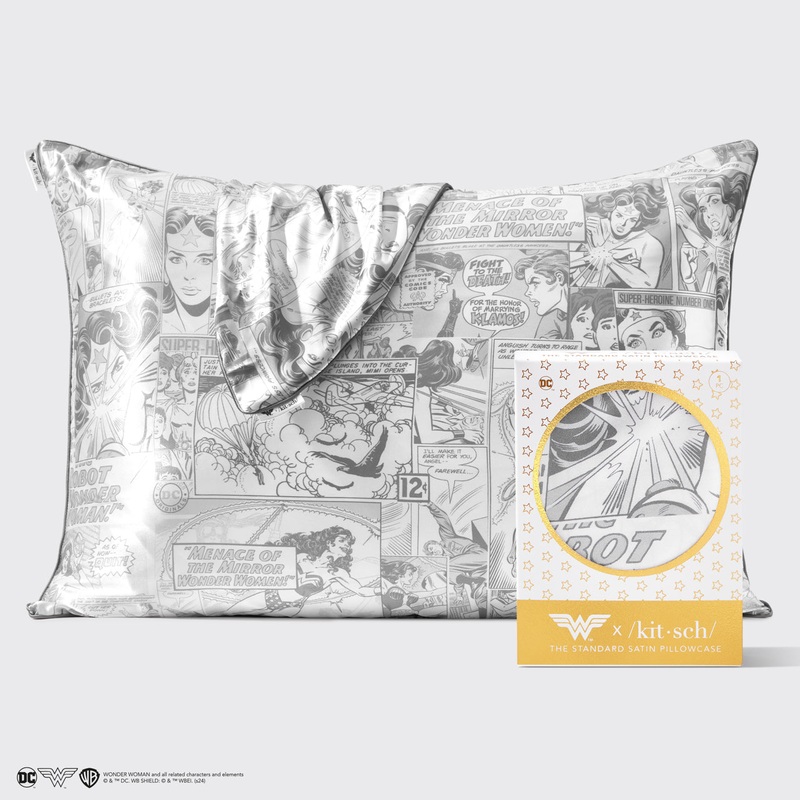 Wonder Woman x Kitsch Satin Pillowcase – Comic Print