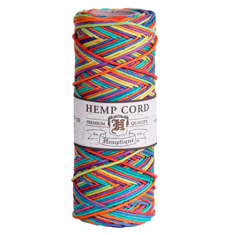 #20 (1mm) Hemp Cord Spools Variegated