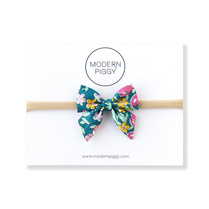 Greenhouse | Mini Piggy Bow|Alligator Clip|Nylon Headband