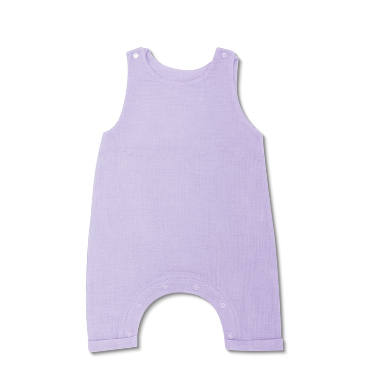 Muslin Jumpsuit – Lavender|3-6 mo.|6-12 mo.|12-18 mo.|18-24 mo.|2T|3T|4T|Lavender