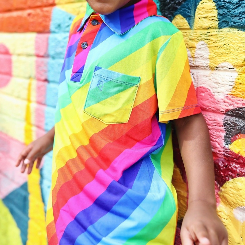 Rainbow Stripe Polo Shirt|XS(2/3)|S(4/5)|M(6/7)|L(8/9)|XL(10/11)