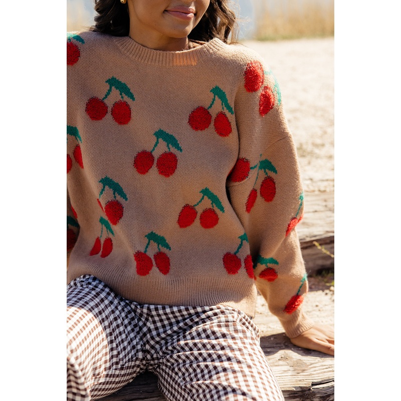 The Cherry Sundae Sweater|DarkSalmon|S|M|L|XL