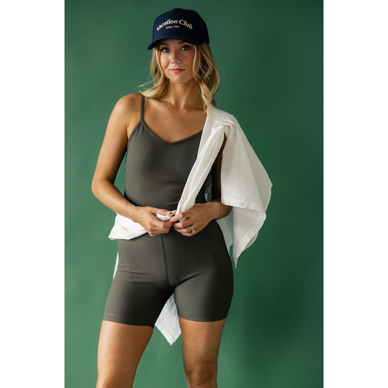 Ariana Ribbed Mid Thigh Jumpsuit