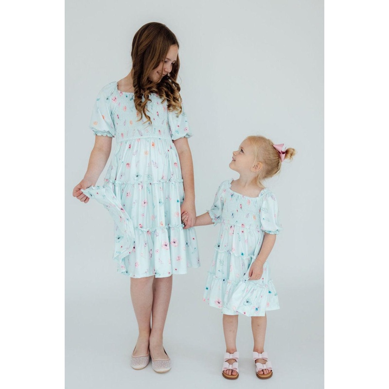 Butterfly Ballet Smocked Ruffle Dress