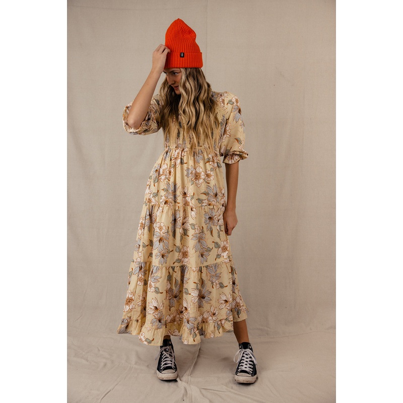 Cant Help Myself Floral Midi|LemonChiffon|S|M|L