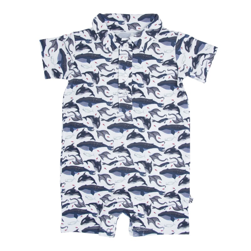 Deep Sea Creatures Whale Polo Romper
