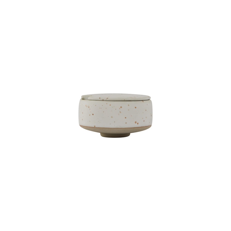 Hagi Sugar Bowl – White / Light Brown