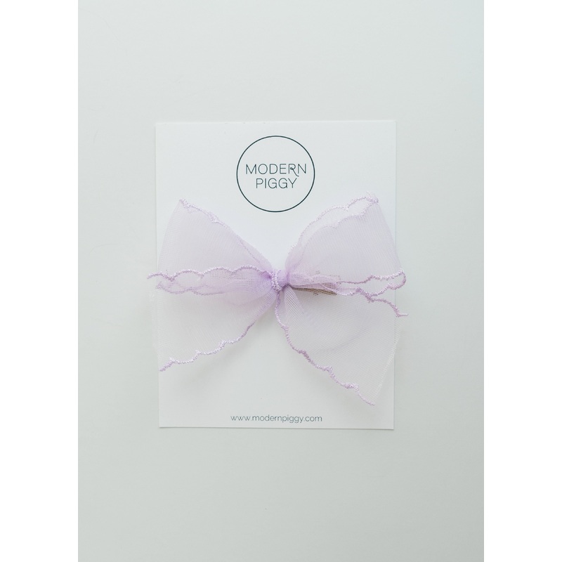 Lavender Mist | Ribbon Bow|Alligator Clip|Nylon Headband