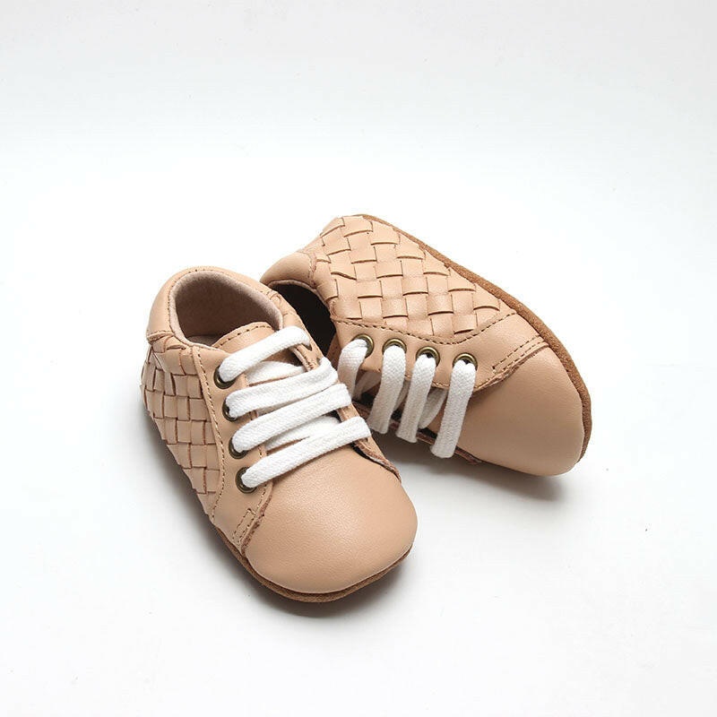 Leather Woven Sneaker | Color ‘Honey’ | Soft Sole