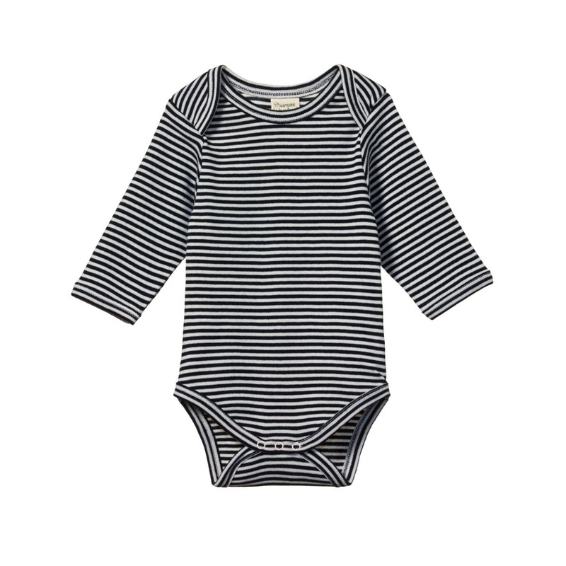 Long Sleeve Bodysuit – Navy Stripe