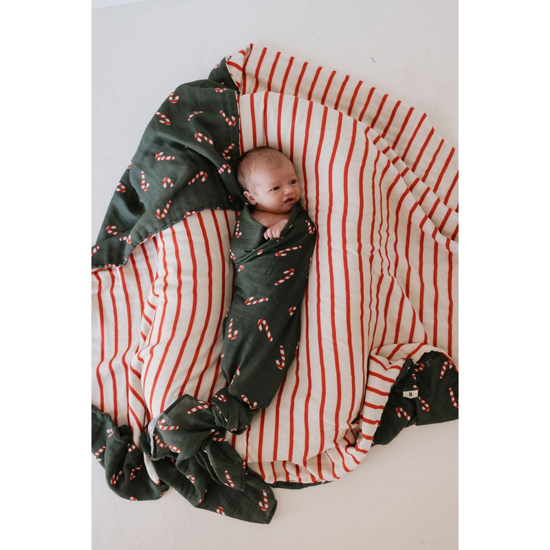 Muslin Swaddle | Candy Cane Lane
