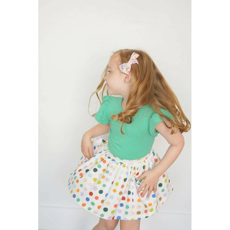 Pocket Skirt in Bold Dots|14