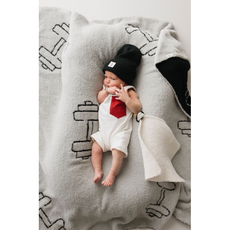 T-Shirt Tank Romper w/ Pocket | White & Red