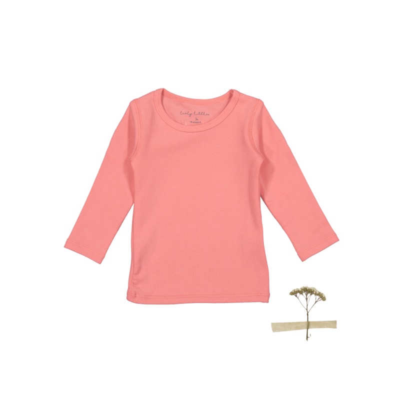 The Long Sleeve Tee – Coral|3m|6m|12m|18m|24m|36m|4y