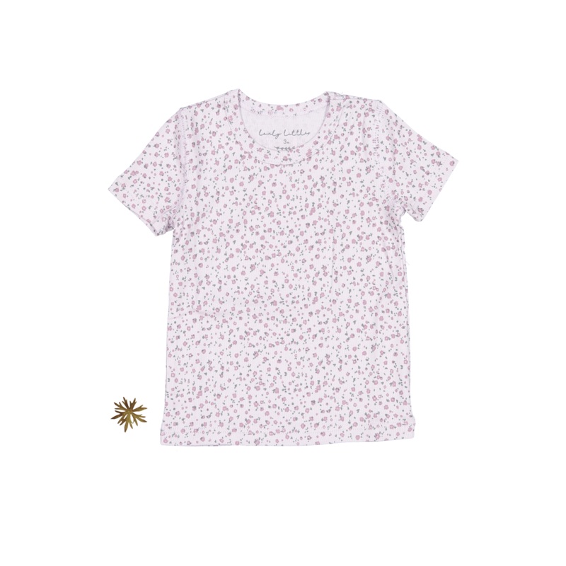The Printed Short Sleeve Tee – Lilac Bud