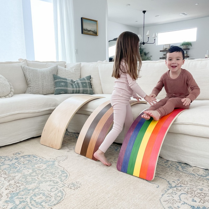 Wobble Board|Rainbow|Sunset|Ocean|Meadow|Blush Ember|Earth Tones|American Maple|Red Oak|Nordic|Unfinished|Classic|Mini