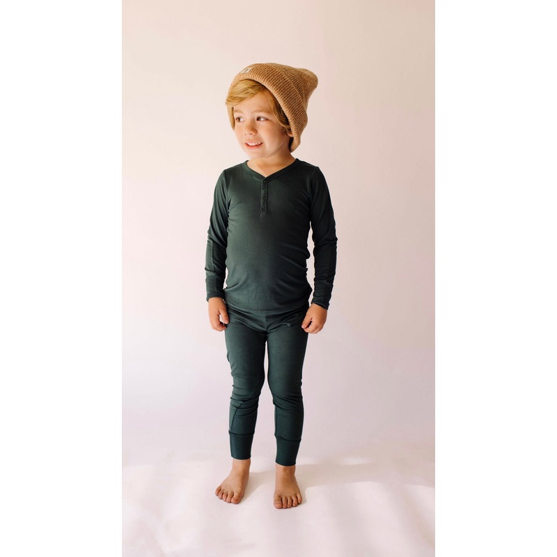 Bamboo Two Piece Pajamas | Emerald