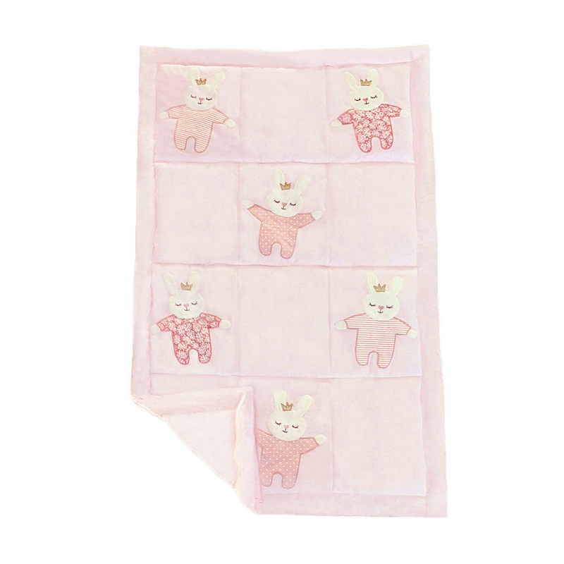 Bedtime Princess Bunny Pink Nursery Quilt