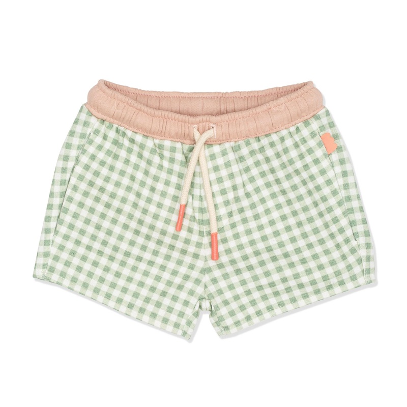 Gingham Girl Cropped Short|2Y|3Y|5Y|6Y|8Y|10Y|4Y|Sage Gingham