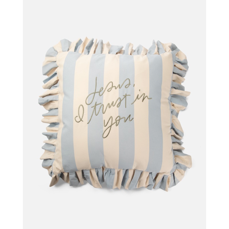 Jesus, I Trust in You Striped Pillow