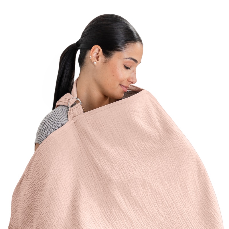 Muslin Nursing Cover by Comfy Cubs – Blush