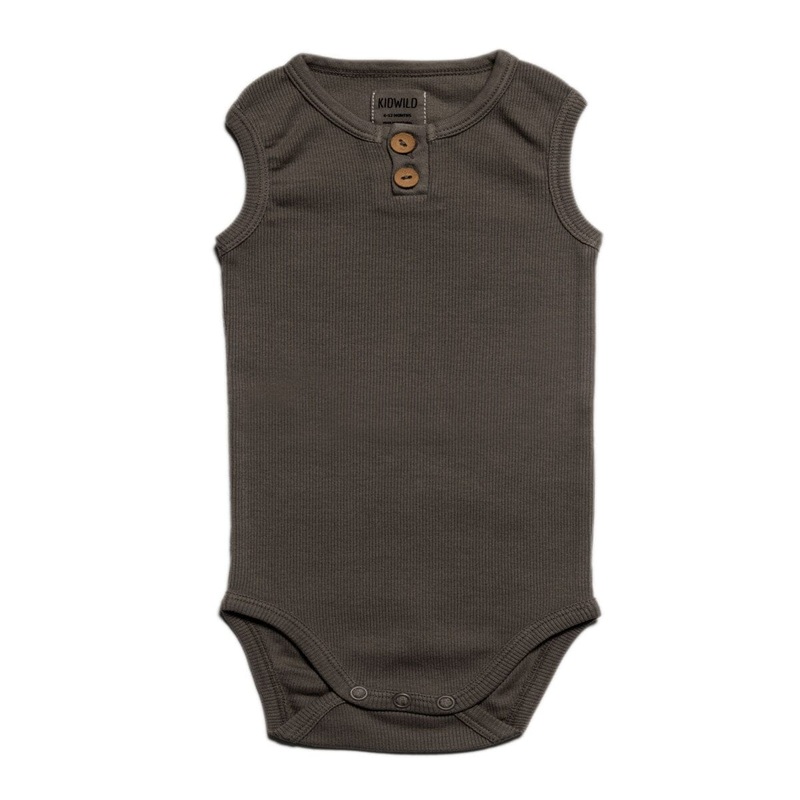 Organic Vintage Bodysuit S/L – Slate