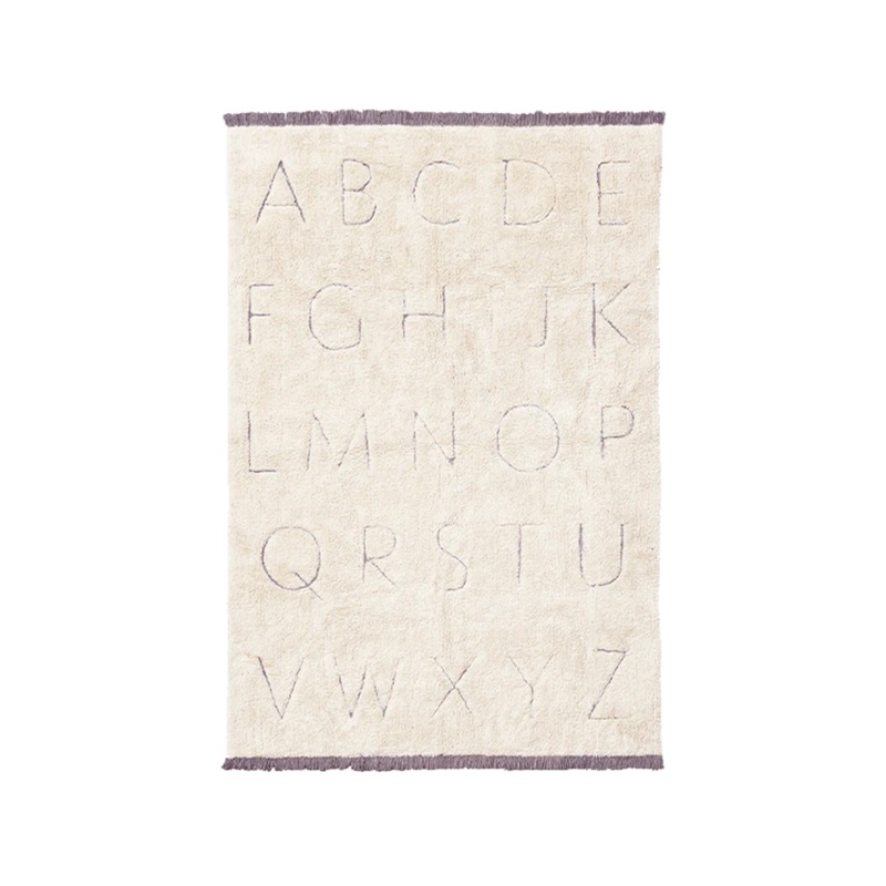RUGCYCLED WASHABLE RUG ABC|90 x 130 cm|120 x 160 cm|140 x 200 cm|Natural