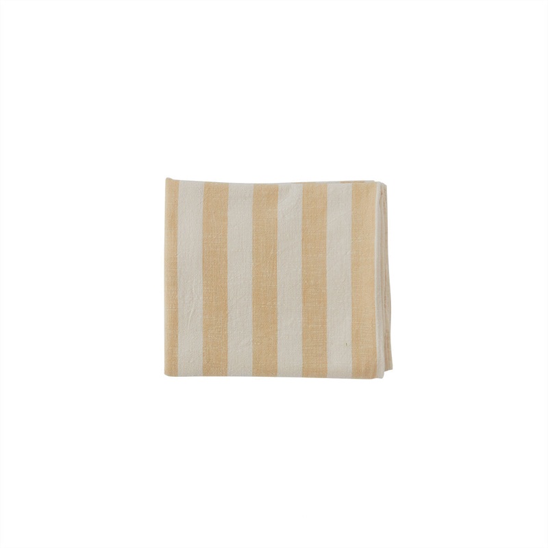 Striped Tablecloth – Small – Vanilla