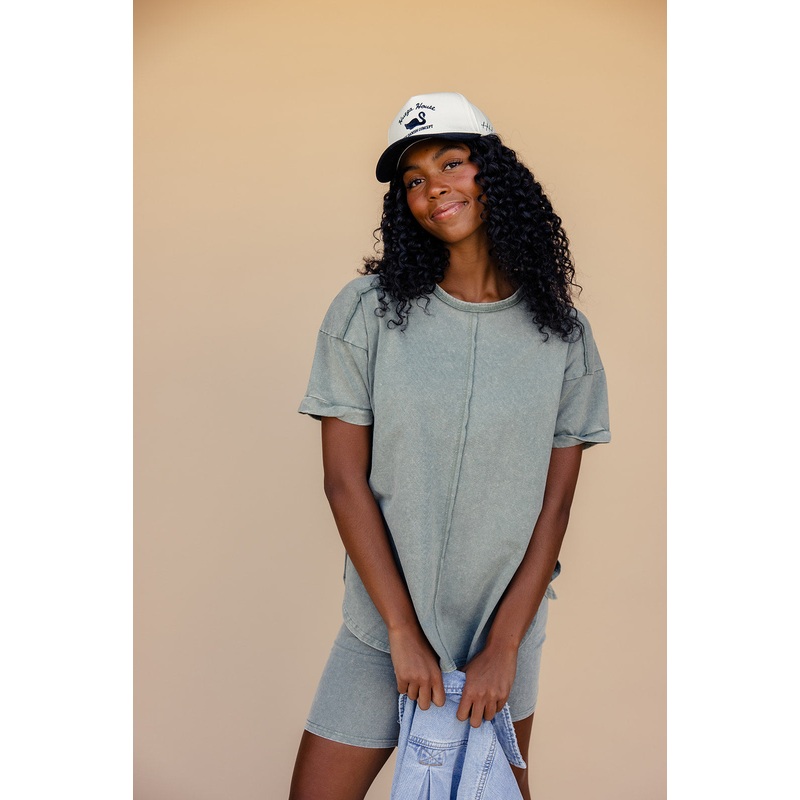 Take My Time Washed Set|HotPink|Olive|Blue|S|M|L