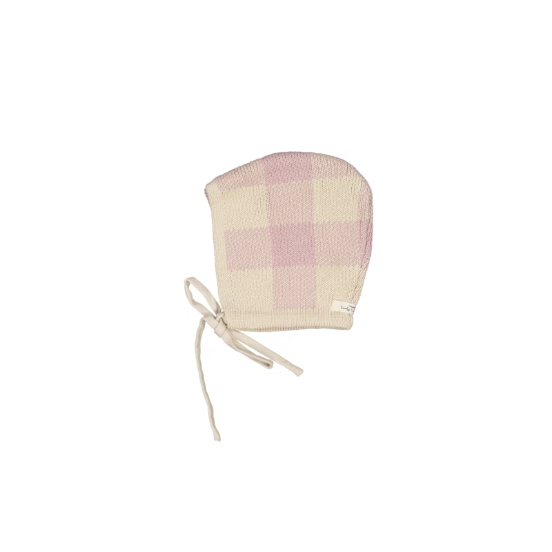 The Gingham Knit Bonnet – Mauve