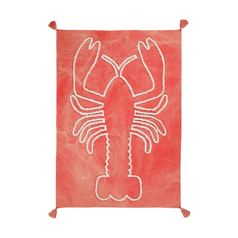 WALL HANGING GIANT LOBSTER BRICK RED