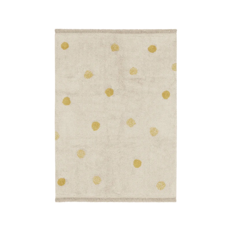 WASHABLE RUG HIPPY DOTS NATURAL – HONEY