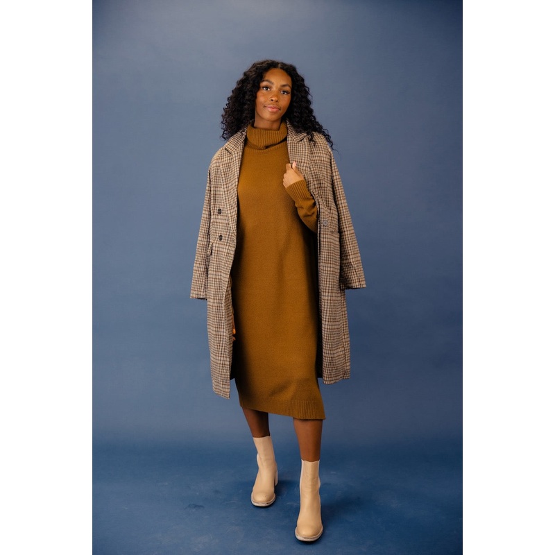 Just a Girl Turtleneck Sweater Dress