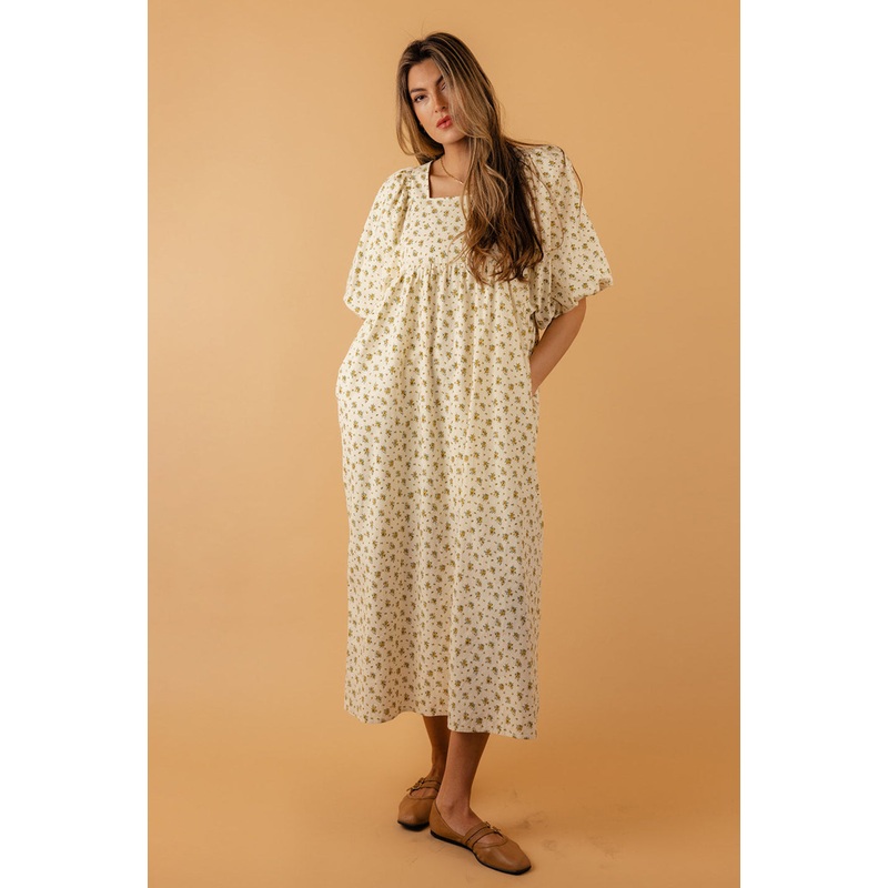Read Your Mind Gingham Puff Sleeve Dress