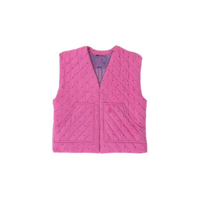 Sleeveless Kids Vest – Blueberry Patchwork