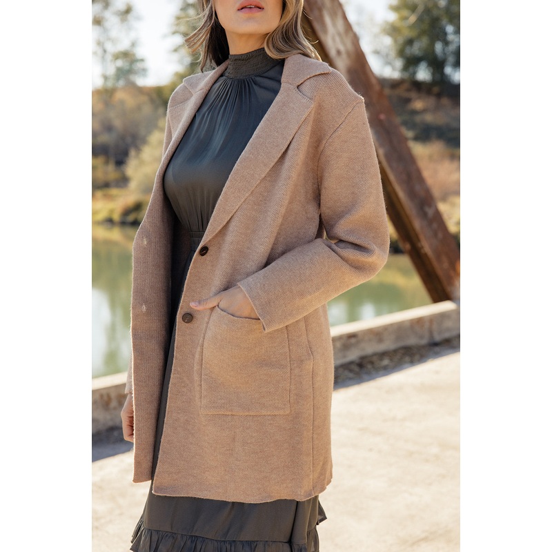 So Sweet Sweater Coat|Tan|S|M|L