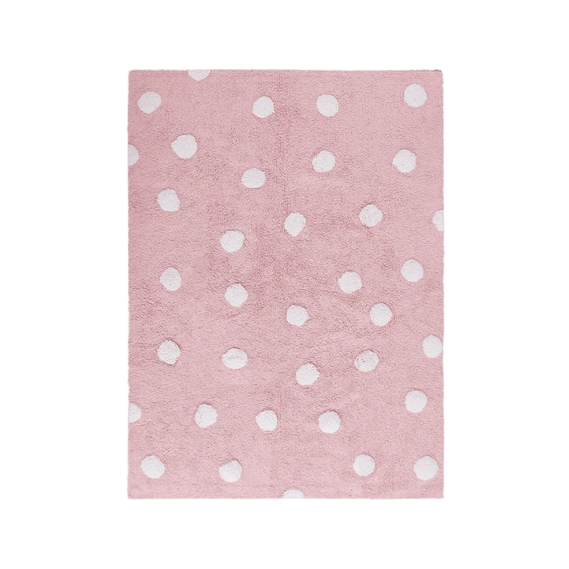 WASHABLE RUG POLKA DOTS PINK|120 x 160 cm|Pink