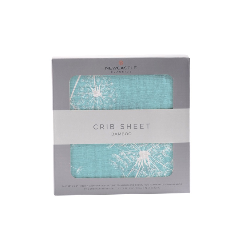 Dandelion Seeds Bamboo Muslin Crib Sheet