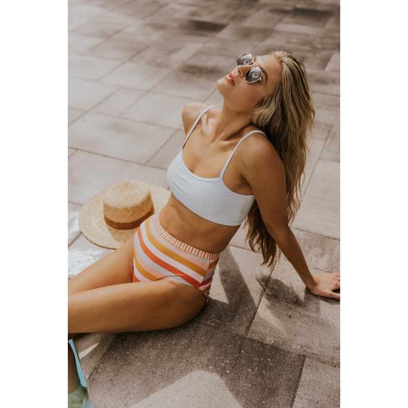 Daytona Stripe Detail Bottom|PeachPuff|XS|S|M|L|XL