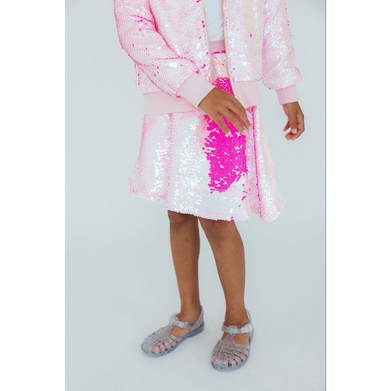 Diva Pink Flip Sequin Twirl Skort