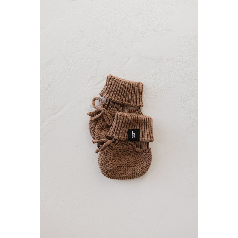 ff Knit Booties | Caramel Chip