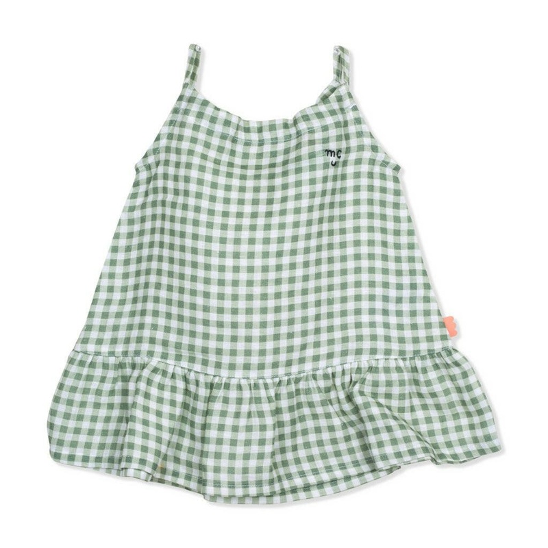 Gingham Baby Linen Dress|3/6M|6/12M|12/18M|18/24M|Sage Gingham